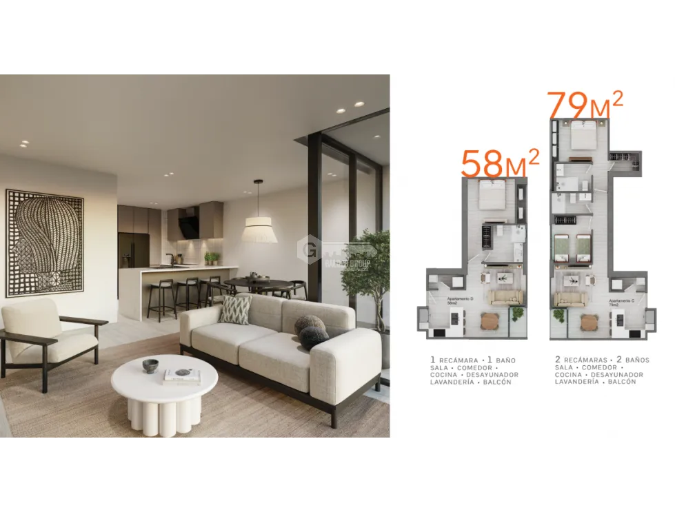 OBARRIO / PH AURA / 58M / 1 HABITACION / BALCON / 1 PARKING