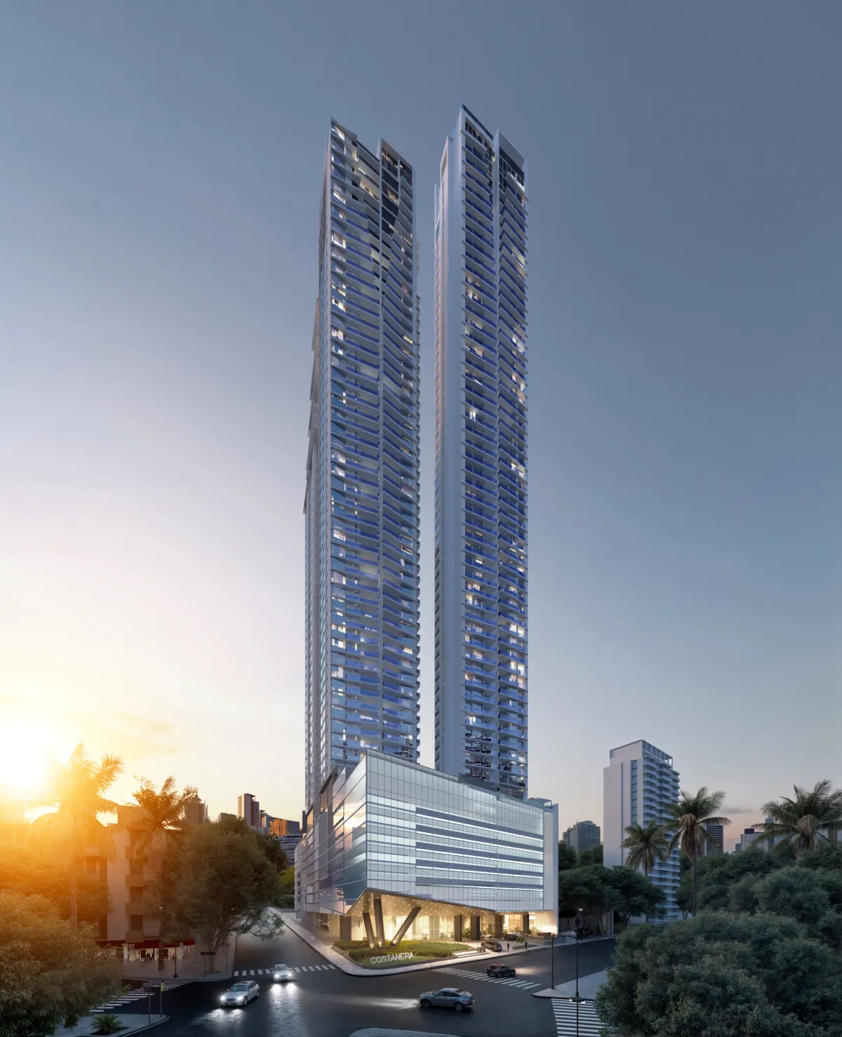 Available Models at Costanera Aqua T100 in the North Wing, from 234 m² to 306 m² D