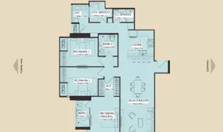 Spectacular Family Apartment in Luxor 500 El Cangrejo, 136 m² to 146 m², 3 Bedrooms + Maid's Quarters