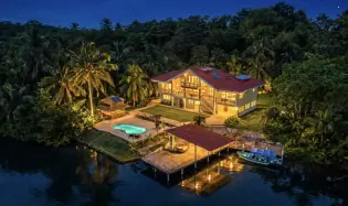 Caribbean Waterfront Villa with Private Dock, Isla Colon
