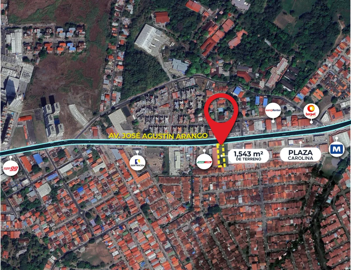 Land for sale on José Agustín Arango Avenue