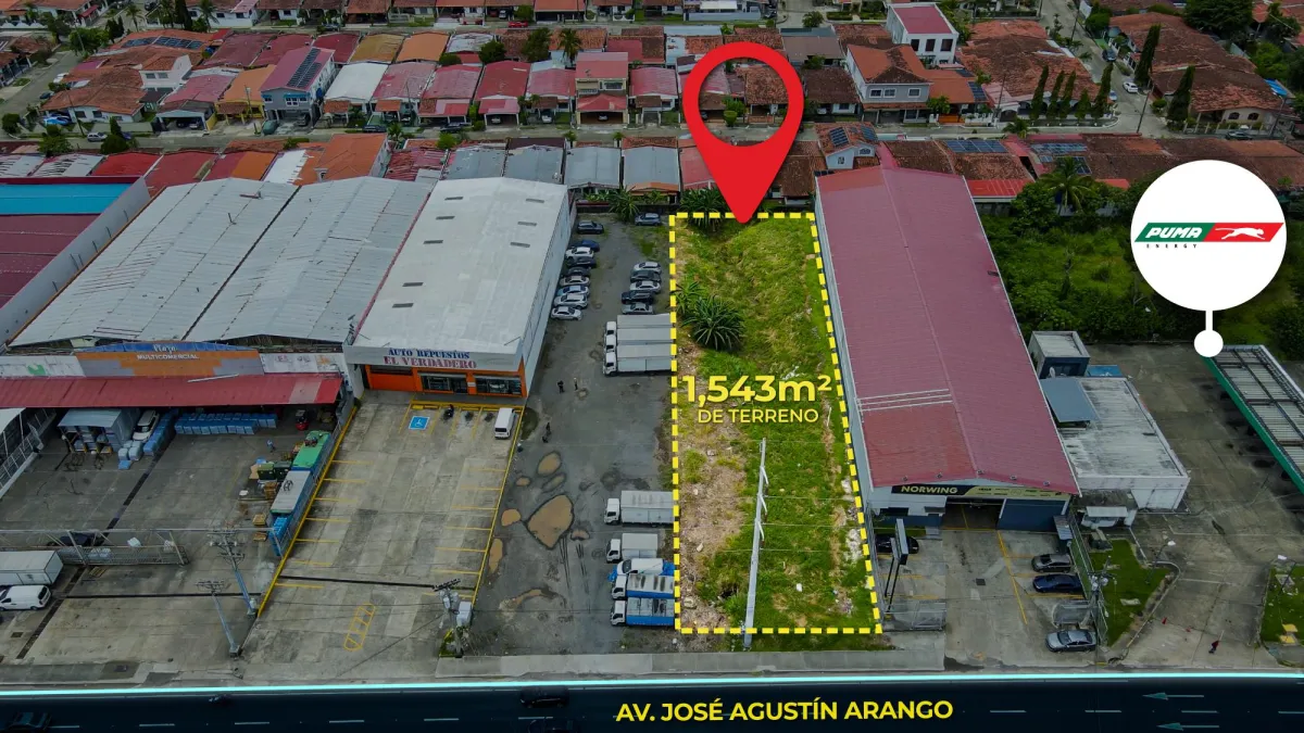 Land for sale on José Agustín Arango Avenue