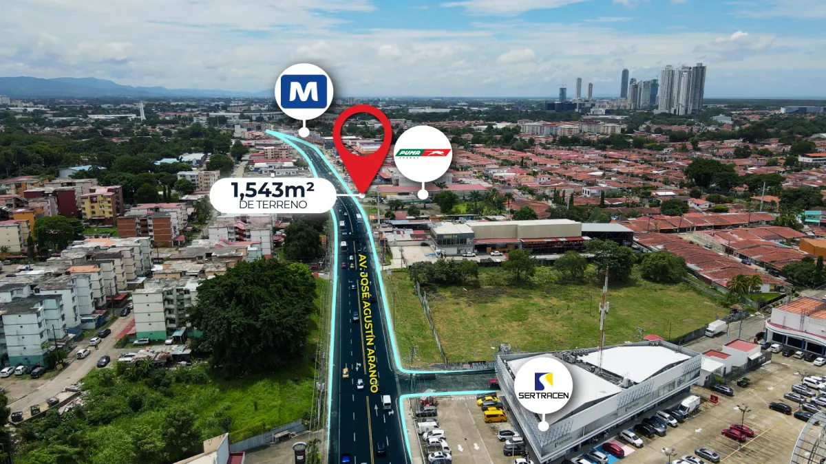 Land for sale on José Agustín Arango Avenue