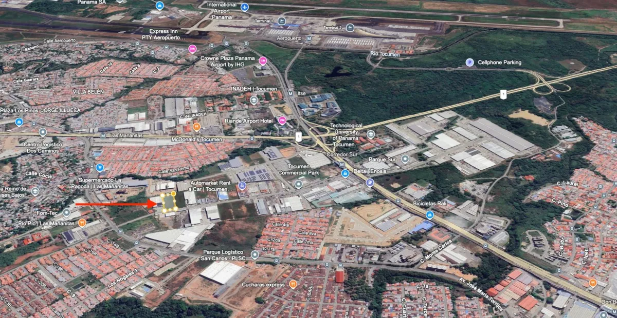 Land for sale in Tocumen Commercial Park
