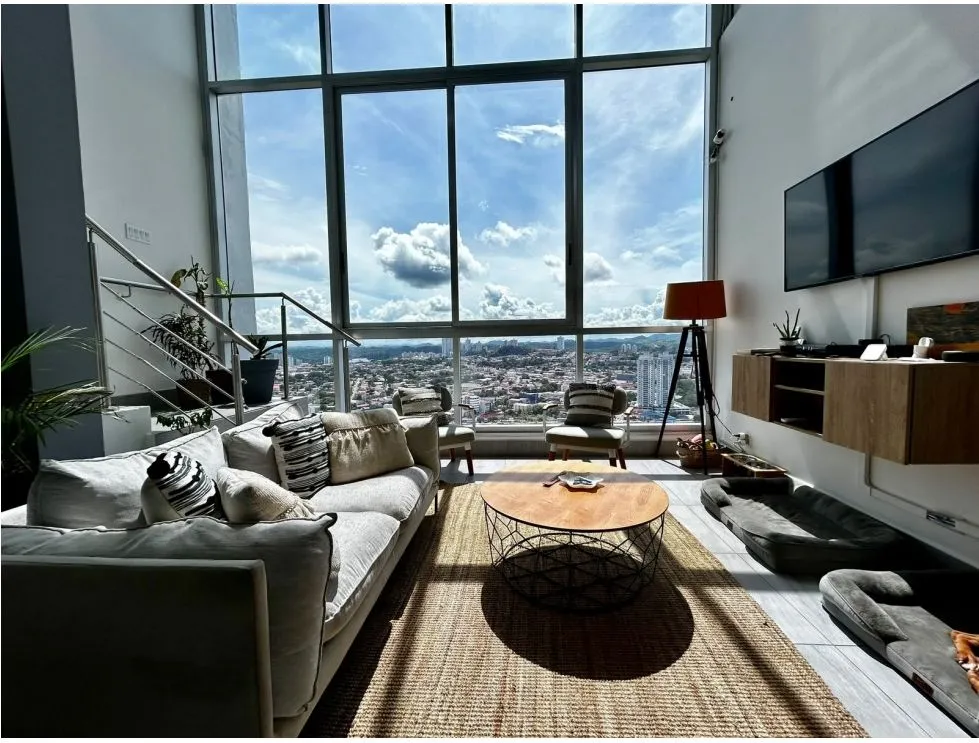 Furnished Loft-Style Apartment for Rent in PH Loma Vista Tower, Carrasquilla. EL