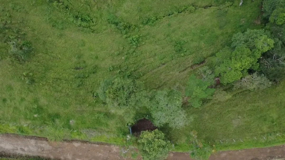 Farm with black soil, pasture, cool climate.