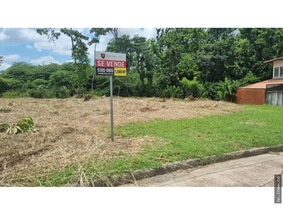 LAND FOR SALE AT PANAMA GOLF CLUB - 1088 M2