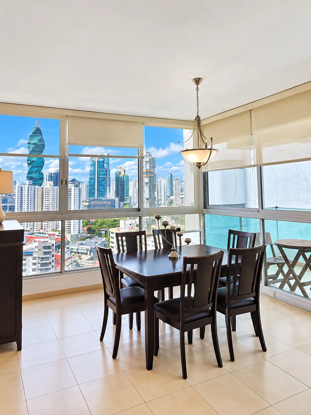 Grandbay Tower: Elegant 1-Bedroom Furnished Apartment with Panoramic Bay Views